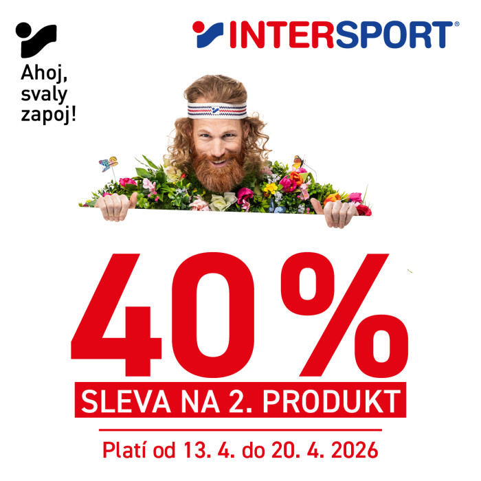 Sleva 40 % na 2. produkt v Intersport